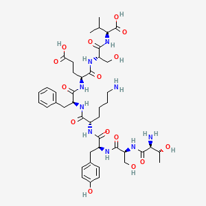 molecular formula C44H65N9O15 B12381365 H-Thr-Ser-Tyr-Lys-Phe-Glu-Ser-Val-OH 