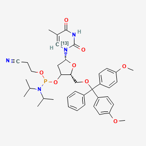 molecular formula C40H49N4O8P B12381376 DMT-dT Phosphoramidite-13C 