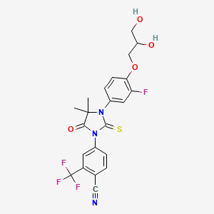 molecular formula C22H19F4N3O4S B12381432 Androgen receptor antagonist 8 