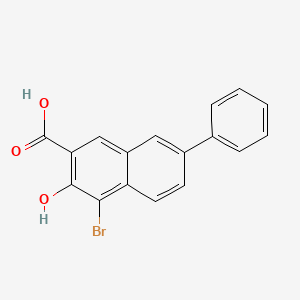 molecular formula C17H11BrO3 B12381434 4-Bromo-3-hydroxy-7-phenylnaphthalene-2-carboxylic acid 