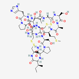 molecular formula C58H92N18O18S5 B12381461 H-Gly-Cys(1)-Cys(2)-Ser-His-Pro-Val-Cys(1)-Ser-Ala-Met-Ser-Pro-Ile-Cys(2)-NH2 