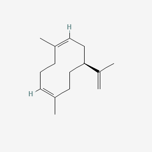 molecular formula C15H24 B1238147 (1Z,5Z,8S)-1,5-二甲基-8-丙-1-烯-2-基环癸-1,5-二烯 