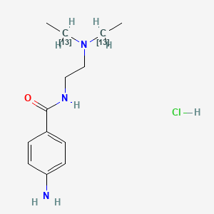 molecular formula C13H22ClN3O B12381490 Procainamide-13C2 (hydrochloride) 