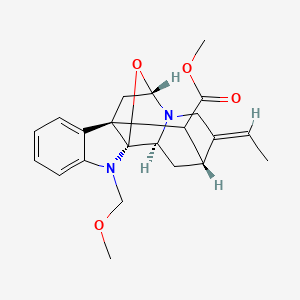 molecular formula C22H26N2O4 B12381494 methyl (1R,9R,11S,14E,15R,17S)-14-ethylidene-2-(methoxymethyl)-18-oxa-2,12-diazahexacyclo[9.6.1.19,15.01,9.03,8.012,17]nonadeca-3,5,7-triene-19-carboxylate 