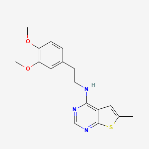 molecular formula C17H19N3O2S B12381518 N-[2-(3,4-dimethoxyphenyl)ethyl]-6-methylthieno[2,3-d]pyrimidin-4-amine 