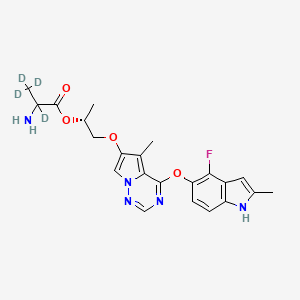 molecular formula C22H24FN5O4 B12381546 (R)-Brivanib alaninate-d4 