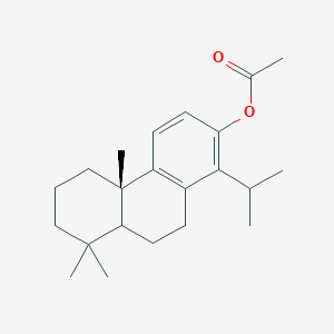 molecular formula C22H32O2 B1238158 acetic acid [(4bS)-4b,8,8-trimethyl-1-propan-2-yl-5,6,7,8a,9,10-hexahydrophenanthren-2-yl] ester 