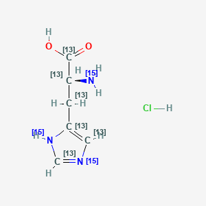 molecular formula C6H10ClN3O2 B12381597 L-Histidine-13C6,15N3 (hydrochloride) 