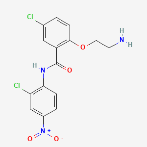 molecular formula C15H13Cl2N3O4 B12381610 2-(2-aminoethoxy)-5-chloro-N-(2-chloro-4-nitrophenyl)benzamide 