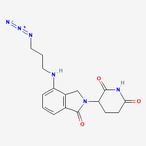 molecular formula C16H18N6O3 B12381641 Lenalidomide 4'-alkyl-C3-azide 