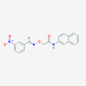 molecular formula C19H15N3O4 B1238165 N-naphthalen-2-yl-2-[(E)-(3-nitrophenyl)methylideneamino]oxyacetamide 