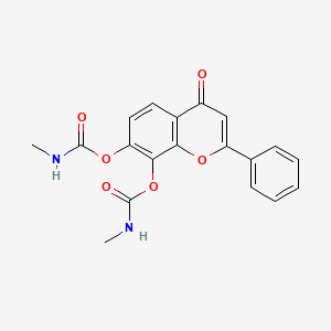 7,8-Bis(((methylamino)carbonyl)oxy)-2-phenyl-4H-1-benzopyran-4-one