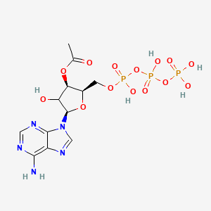 [(2R,3R,5R)-5-(6-aminopurin-9-yl)-4-hydroxy-2-[[hydroxy-[hydroxy(phosphonooxy)phosphoryl]oxyphosphoryl]oxymethyl]oxolan-3-yl] acetate