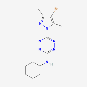 molecular formula C13H18BrN7 B1238170 6-(4-溴-3,5-二甲基-1-吡唑基)-N-环己基-1,2,4,5-四嗪-3-胺 