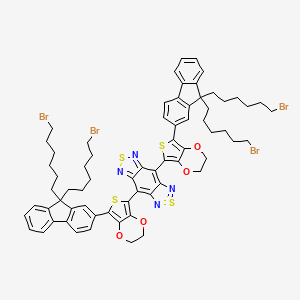 2,8-Bis[7-[9,9-bis(6-bromohexyl)fluoren-2-yl]-2,3-dihydrothieno[3,4-b][1,4]dioxin-5-yl]-5lambda4,11-dithia-4,6,10,12-tetrazatricyclo[7.3.0.03,7]dodeca-1(12),2,4,5,7,9-hexaene