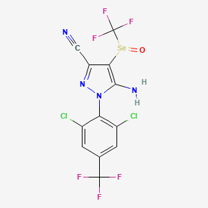 molecular formula C12H4Cl2F6N4OSe B12381740 Gaba-IN-1 