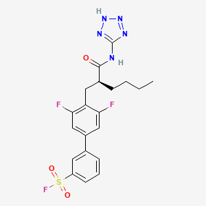 3-[3,5-difluoro-4-[(2S)-2-(2H-tetrazol-5-ylcarbamoyl)hexyl]phenyl]benzenesulfonyl fluoride