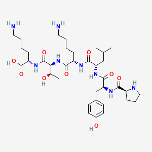 molecular formula C36H60N8O9 B12381783 L-Prolyl-L-tyrosyl-L-leucyl-L-lysyl-L-threonyl-L-lysine CAS No. 286465-27-8