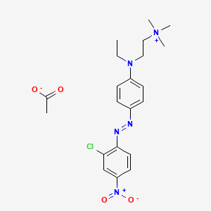 molecular formula C19H25ClN5O2.C2H3O2<br>C21H28ClN5O4 B12381808 [2-[[4-[(2-Chloro-4-nitrophenyl)azo]phenyl]ethylamino]ethyl]trimethylammonium acetate CAS No. 85187-95-7