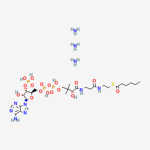 molecular formula C27H55N10O17P3S B12381826 Hexanoyl-Coenzyme A (triammonium) 