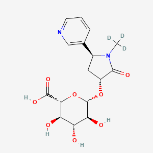 molecular formula C16H20N2O8 B12381828 (2R,3R,4R,5S,6S)-3,4,5-trihydroxy-6-[(3R,5S)-2-oxo-5-pyridin-3-yl-1-(trideuteriomethyl)pyrrolidin-3-yl]oxyoxane-2-carboxylic acid 