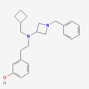 molecular formula C23H30N2O B12381840 3-[2-[(1-Benzylazetidin-3-yl)-(cyclobutylmethyl)amino]ethyl]phenol 