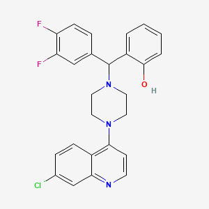 molecular formula C26H22ClF2N3O B12381842 Cysteine protease inhibitor-3 