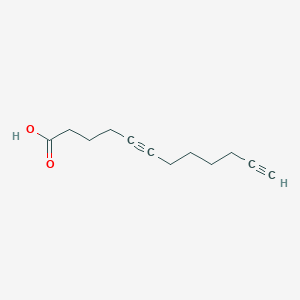 molecular formula C12H16O2 B1238186 5,11-Dodecadiynoic acid 