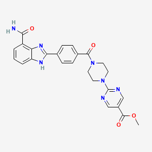 molecular formula C25H23N7O4 B12381885 methyl 2-{4-[4-(7-carbamoyl-1H-benzimidazol-2-yl)benzene-1-carbonyl]piperazin-1-yl}pyrimidine-5-carboxylate 