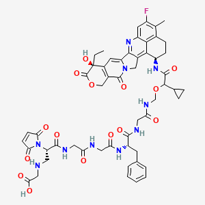 molecular formula C54H57FN10O15 B12381931 Gly-Mal-Gly-Gly-Phe-Gly-amide-methylcyclopropane-Exatecan 