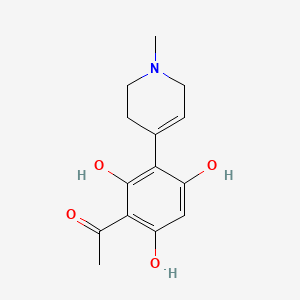 molecular formula C14H17NO4 B12381986 1-[2,4,6-trihydroxy-3-(1-methyl-3,6-dihydro-2H-pyridin-4-yl)phenyl]ethanone 