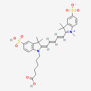 molecular formula C32H38N2O8S2 B12381988 Sulfo-Cy5 carboxylic acid 