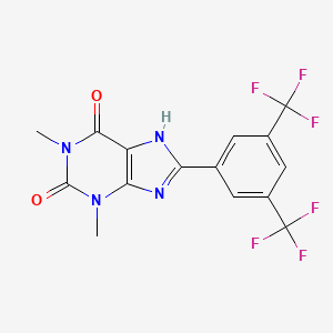 molecular formula C15H10F6N4O2 B12382060 Pcsk9-IN-14 