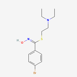 molecular formula C13H19BrN2OS B1238208 2-(diethylamino)ethyl (1E)-4-bromo-N-hydroxybenzenecarboximidothioate 