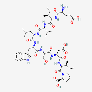 molecular formula C51H78N10O15 B12382121 H-Glu-Ile-Val-Leu-Trp-Ser-Asp-Ile-Pro-OH 