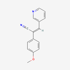 molecular formula C15H12N2O B1238218 α-(对甲氧苯基)-3-吡啶丙烯腈 CAS No. 92437-25-7