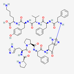 molecular formula C69H87N15O12 B12382184 H-Pro-his-pro-phe-his-phe-phe-val-tyr-lys-OH 