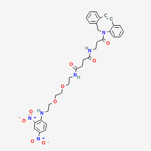 molecular formula C34H36N6O9 B12382230 Dnp-peg2-nhco-C2-dbco 