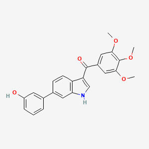 molecular formula C24H21NO5 B12382250 [6-(3-hydroxyphenyl)-1H-indol-3-yl]-(3,4,5-trimethoxyphenyl)methanone 