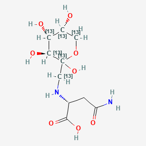 molecular formula C10H18N2O8 B12382308 N-(1-Deoxy-D-fructos-1-yl)-L-asparagine-13C6 