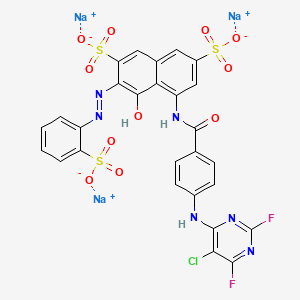 molecular formula C27H14ClF2N6Na3O11S3 B12382363 Reactive red 124 