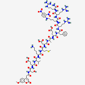 molecular formula C87H129N27O28S B12382480 Mca-SEVKMDAEFRK(Dnp)RR-NH2 