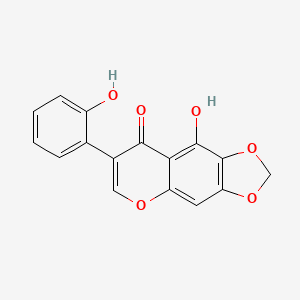 molecular formula C16H10O6 B1238253 鸢尾素 B CAS No. 97359-75-6