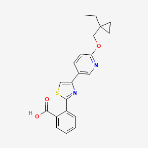 (2P)-2-[(4P)-4-{6-[(1-ethylcyclopropyl)methoxy]pyridin-3-yl}-1,3-thiazol-2-yl]benzoic acid