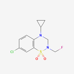 molecular formula C11H12ClFN2O2S B12382573 AMPA receptor modulator-4 