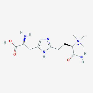 molecular formula C13H24N5O3+ B1238258 Diphthamide 