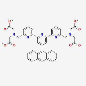 molecular formula C39H29N5O8-4 B1238261 2,2',2'',2'''-{[4'-(9-Anthryl)-2,2':6',2''-terpyridine-6,6''-diyl]bis(methylenenitrilo)}tetraacetate 