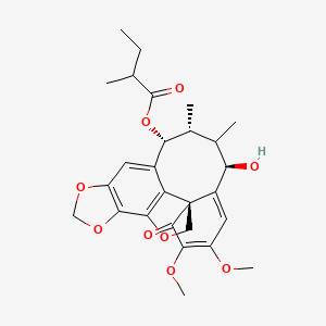 molecular formula C27H32O9 B12382629 Isovaleroyl oxokadsuranol 