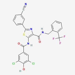 molecular formula C26H15Cl2F3N4O3S B12382630 Hsd17B13-IN-4 