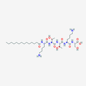 molecular formula C37H71N7O10 B12382652 Myristoyl pentapeptide-4 